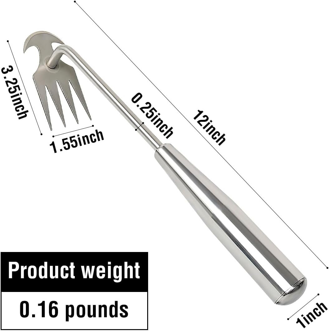 🌿🔨 Robuster Gartenhacken aus Edelstahl – Handgeführte Unkrautentfernung, ideal für Bodenlockerung und Wurzelentfernung