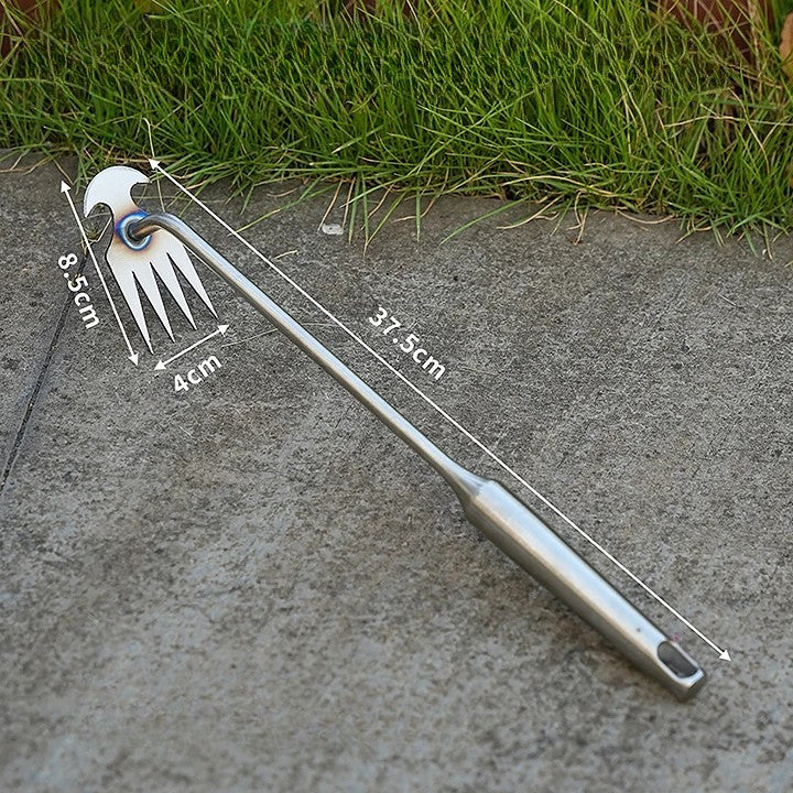 🌿🔨 Robuster Gartenhacken aus Edelstahl – Handgeführte Unkrautentfernung, ideal für Bodenlockerung und Wurzelentfernung