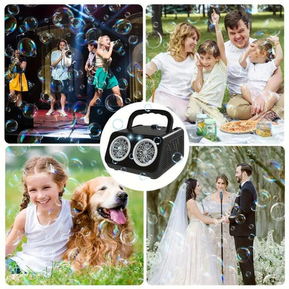💎🫧 54% HANDGEFÜHRTE SEIFENBLASEN-MASCHINE! 🫧💎 26 Löcher, 2000+ Blasen/Min & Magische Lichter für Partys
