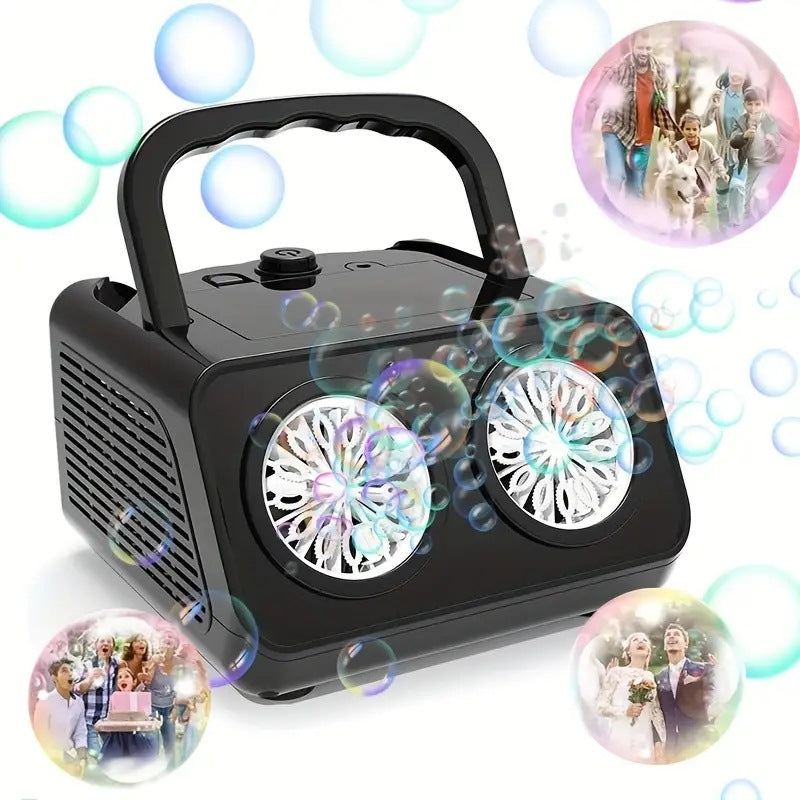 💎🫧 54% HANDGEFÜHRTE SEIFENBLASEN-MASCHINE! 🫧💎 26 Löcher, 2000+ Blasen/Min & Magische Lichter für Partys
