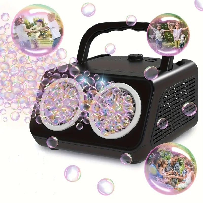 💎🫧 54% HANDGEFÜHRTE SEIFENBLASEN-MASCHINE! 🫧💎 26 Löcher, 2000+ Blasen/Min & Magische Lichter für Partys