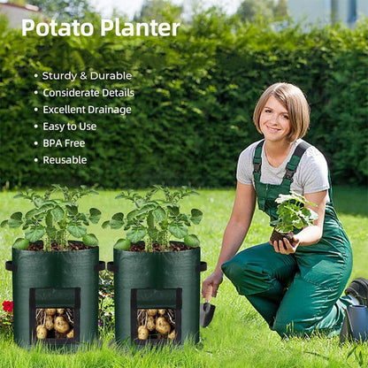 PE-Pflanzsack für Kartoffeln mit Ernteklappe