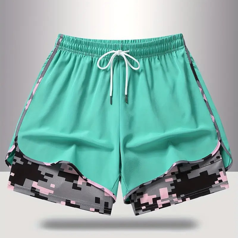 🩳 50 % RABATT AUF 2-IN-1-SPORTSHORTS! 🔥🎗️ Atmungsaktives Material, Camouflage-Futter & Taschen für Damen 🏃‍♀️✨