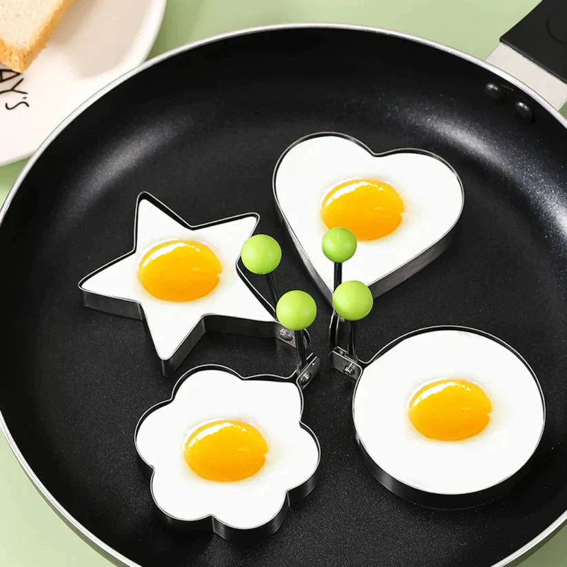 Eierbratform für Herz- und Kreis-Design – Ideal für Spiegeleier und DIY-Reisbällchen🍳❤️