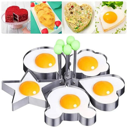 Eierbratform für Herz- und Kreis-Design – Ideal für Spiegeleier und DIY-Reisbällchen🍳❤️