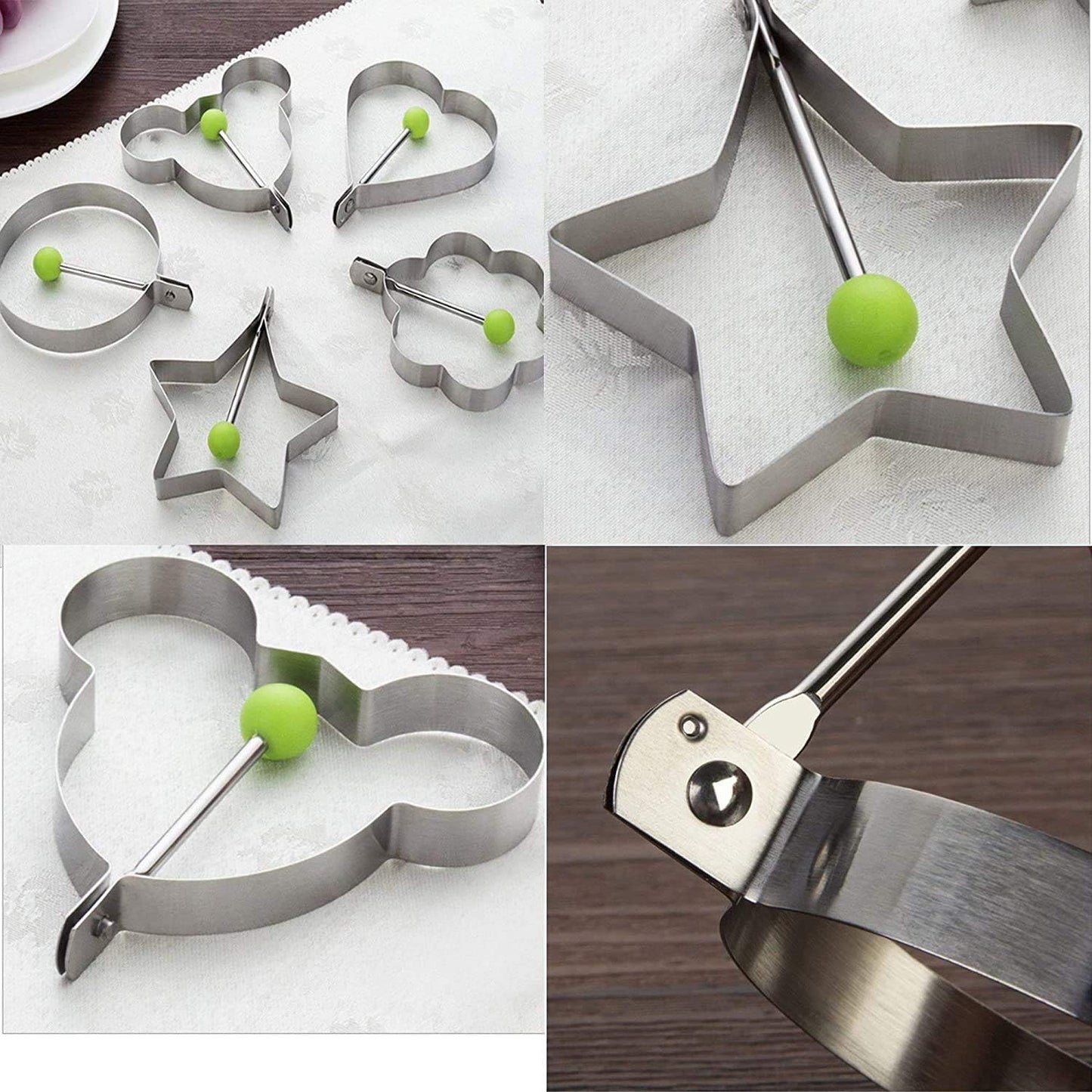 Eierbratform für Herz- und Kreis-Design – Ideal für Spiegeleier und DIY-Reisbällchen🍳❤️