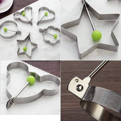 Eierbratform für Herz- und Kreis-Design – Ideal für Spiegeleier und DIY-Reisbällchen🍳❤️
