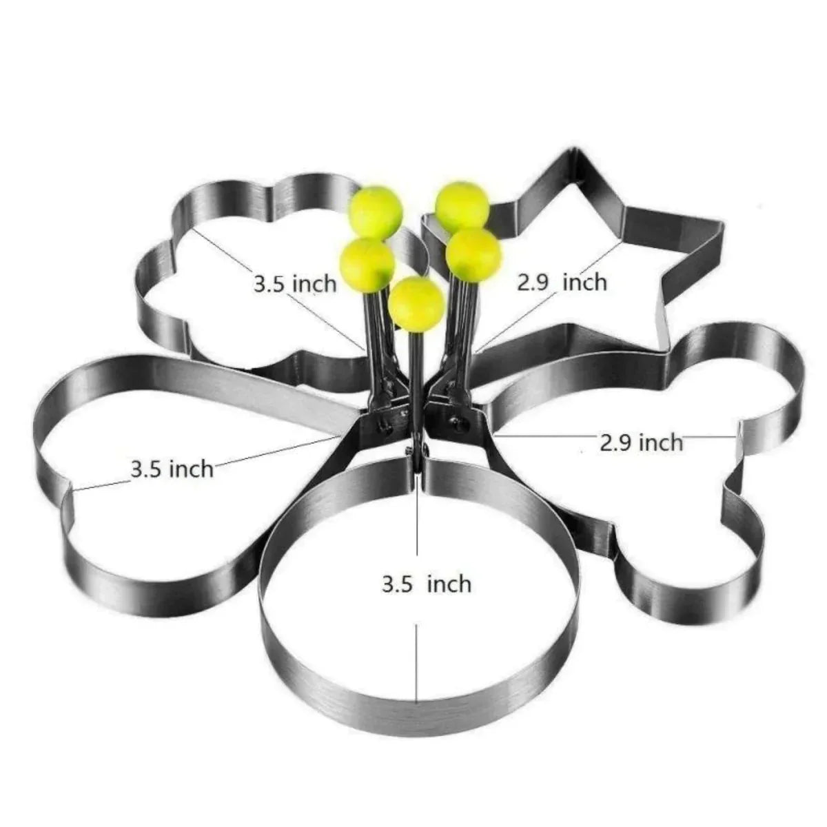 Eierbratform für Herz- und Kreis-Design – Ideal für Spiegeleier und DIY-Reisbällchen🍳❤️
