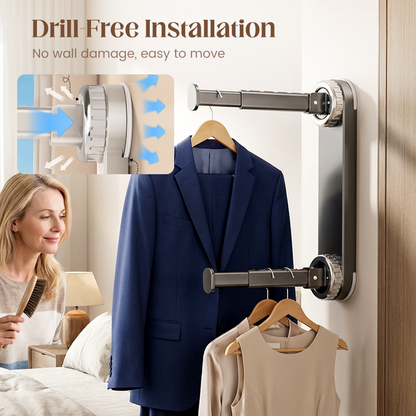 🧺 50% RABATT! 🛠️ Klappbarer teleskopischer Saugnapf-Wäscheständer – Platzsparend, stabil & einfach zu montieren – Ideal für kleine Wohnungen, Bad & Balkon ✨