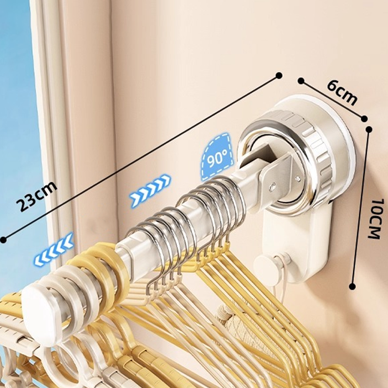 🧺 50% RABATT! 🛠️ Klappbarer teleskopischer Saugnapf-Wäscheständer – Platzsparend, stabil & einfach zu montieren – Ideal für kleine Wohnungen, Bad & Balkon ✨