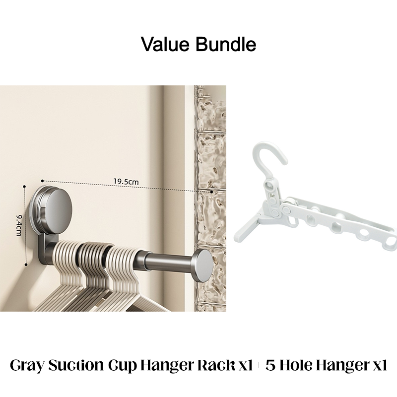🧺 50% RABATT! 🛠️ Klappbarer teleskopischer Saugnapf-Wäscheständer – Platzsparend, stabil & einfach zu montieren – Ideal für kleine Wohnungen, Bad & Balkon ✨