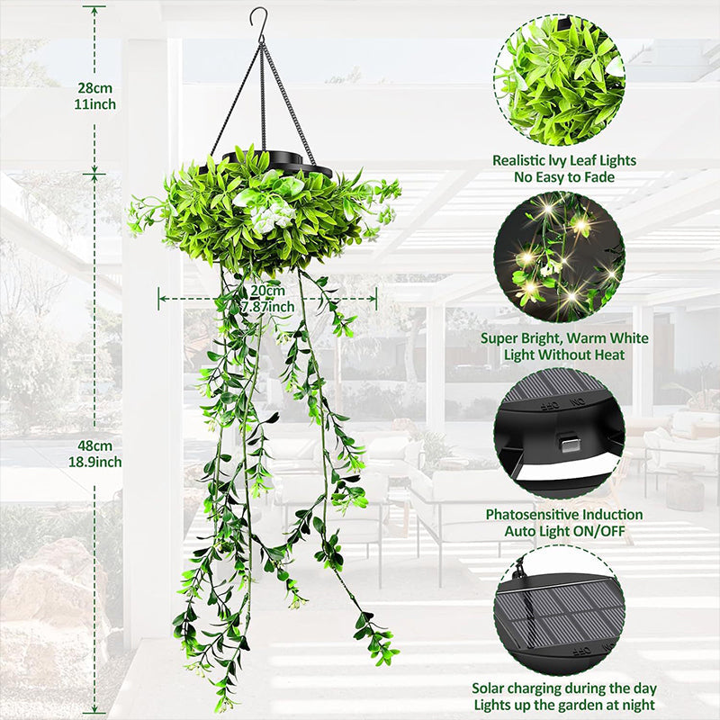 🌞 Sommerneuheiten – Jetzt bis zu 50% sparen! 🌿Solarkünstlicher Efeu-Lichtvorhang – wasserdicht, hängend & dekorativ – ideal für Garten, Balkon & Terrasse