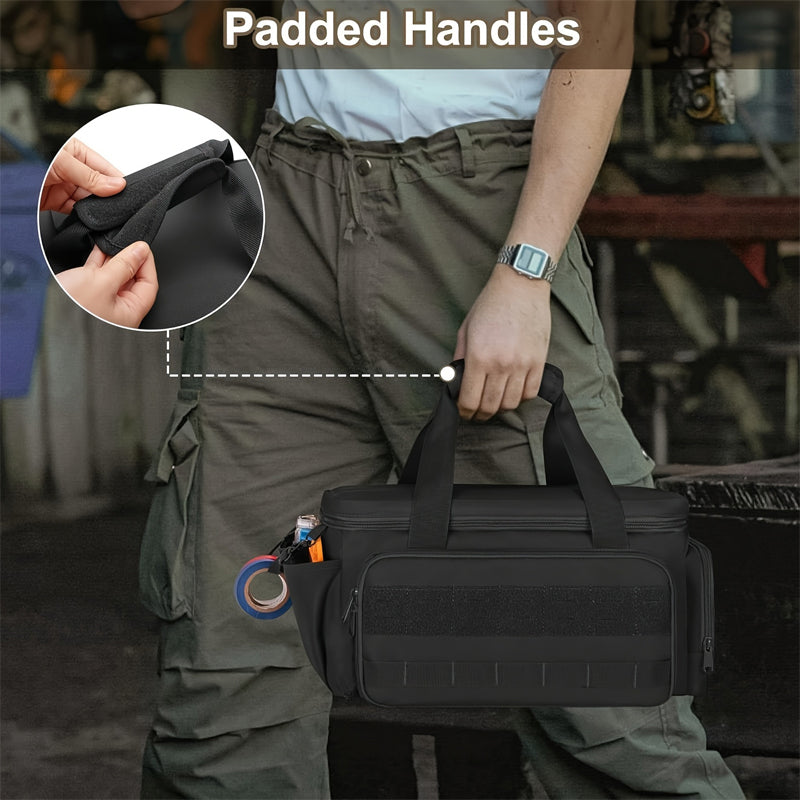 💰 Zum halben Preis, hält 10 Jahre!  🔧 Robuste 14-Zoll-Werkzeugtasche aus Canvas – Extra Großes Fassungsvermögen, Hochdichtes Canvas, Abrieb- & Reißfest Für Langlebigen Einsatz 🛠️