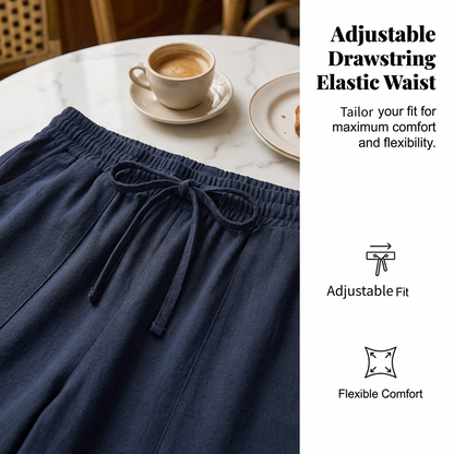 Baumwoll-Leinen-7/8-Hose für Damen – luftig & vielseitig👖☀️