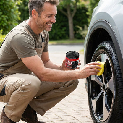 🚗 KAUFE 1 ERHALTE 1 GRATIS! ✨ Felgenpflegebalsam mit Schwammapplikator – Reinigt & Schützt, Verleiht Lang anhaltenden Glanz & Einfache Anwendung 🛞