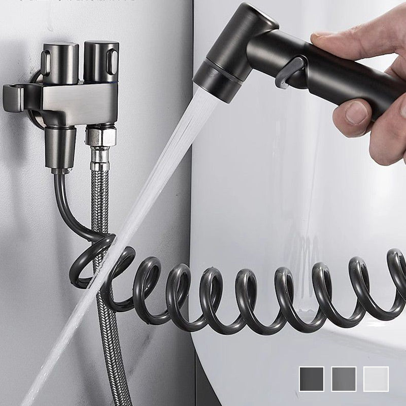 ⏳ BEGRENZTE ZEIT: 50 % RABATT! ⏰🧼 1-Eingang-2-Ausgang Dual-Steuerventil & Bidet-Sprayer-Set 💧