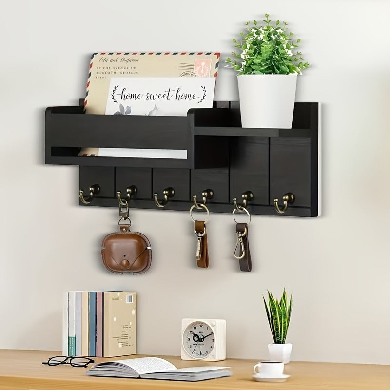 🔑 Wandmontierte Schlüssel- und Briefablage mit Ablagefach –  clevere Flur Aufbewahrung,  perfekt für Post & Schlüssel,  einfache Montage 🏠