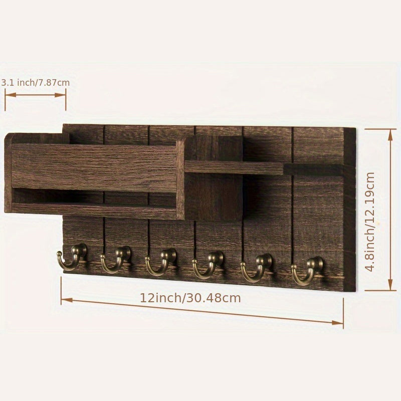 🔑 Wandmontierte Schlüssel- und Briefablage mit Ablagefach –  clevere Flur Aufbewahrung,  perfekt für Post & Schlüssel,  einfache Montage 🏠