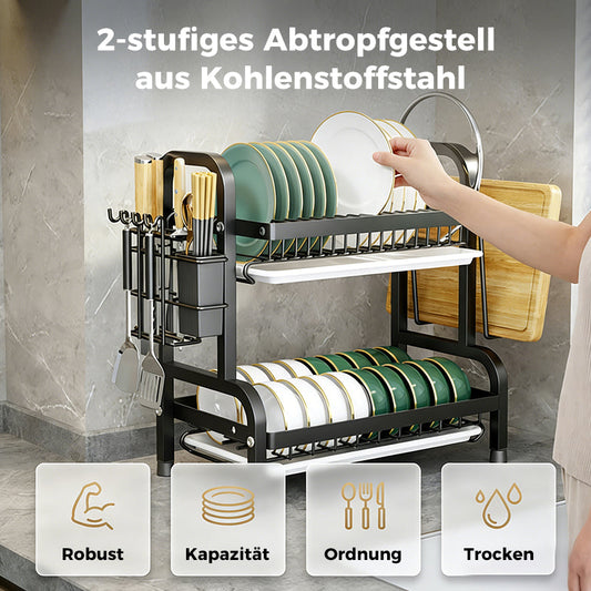 2-stufiges Abtropfgestell aus Kohlenstoffstahl