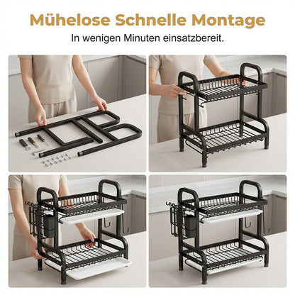 2-stufiges Abtropfgestell aus Kohlenstoffstahl