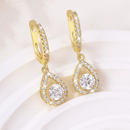 🔥Solange der Vorrat reicht 40 % Rabatt!🎉Elegant Teardrop Dangle Hoop Earrings