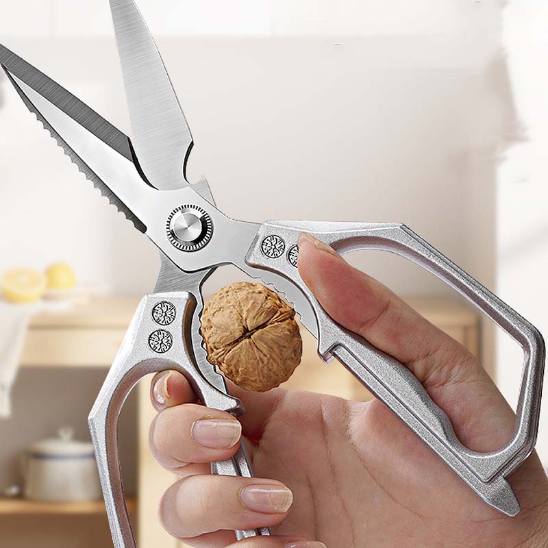 ✂️ Multifunktionale Küchenschere – Edelstahl, scharfe Klingen, ergonomische Griffe.