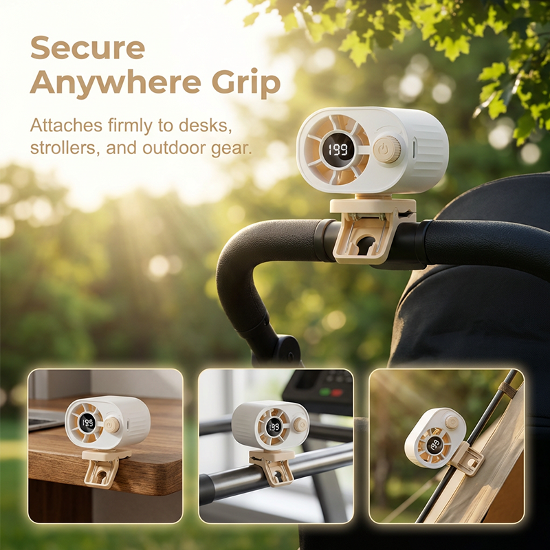 🌀 50% RABATT! 🎉 Wiederaufladbarer Clip-On-Luftkühler für den Außenbereich,Verdunstungskühlung, 3 Geschwindigkeiten & leiser Betrieb