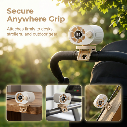 🌀 50% RABATT! 🎉 Wiederaufladbarer Clip-On-Luftkühler für den Außenbereich,Verdunstungskühlung, 3 Geschwindigkeiten & leiser Betrieb
