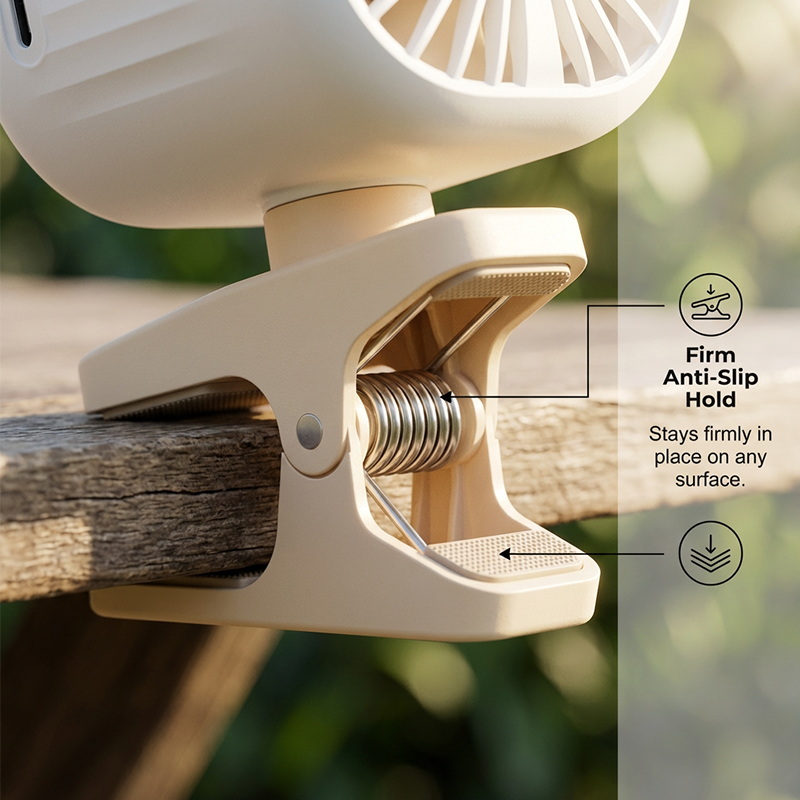 🌀 50% RABATT! 🎉 Wiederaufladbarer Clip-On-Luftkühler für den Außenbereich,Verdunstungskühlung, 3 Geschwindigkeiten & leiser Betrieb