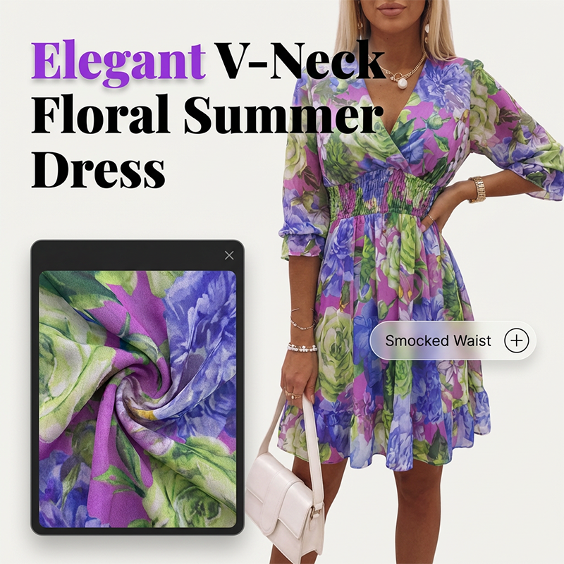 👗📢 MID-SEASON SALE: −50% NUR FÜR KURZE ZEIT! Farbblock-Kleid mit Rüschen & langen Ärmeln – Weich fallender Stoff, schmeichelhafte Taille, perfekt für Gartenpartys & Sommerfeste 🌸✨
