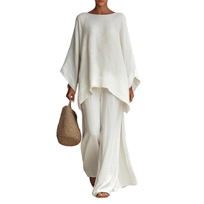 👕 LIMITED-TIME 50% RABATT! ✨ Damenset – Langes Top & Weite Hose – Bequem, Vielseitig ✨