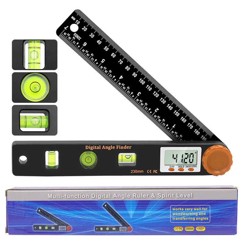 4-in-1 Digitaler Winkelmesser mit Wasserwaage