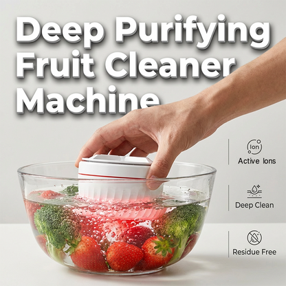 🍓 50% SPAREN 🔥 Tragbare Gemüse- & Obstreinigungsmaschine 💧 einfache Anwendung, starke Reinigung & ideal für Familien 👨‍👩‍👧‍👦