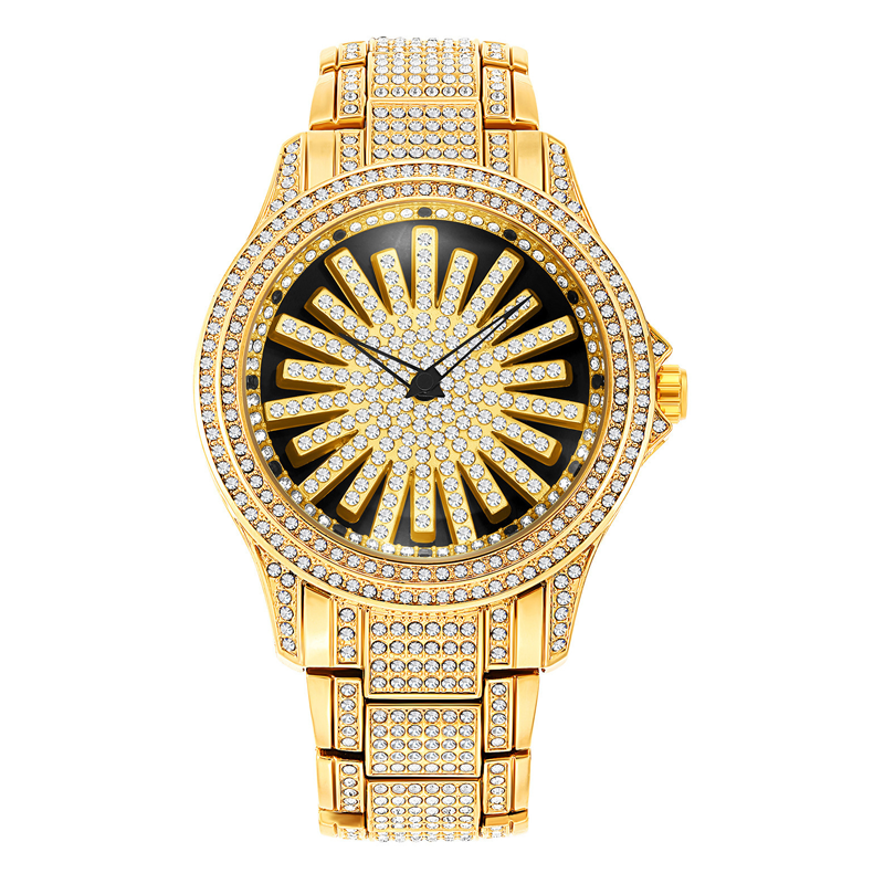 ⌚ LIMITIERTES ANGEBOT: 50% RABATT! 💎 Herrenuhr mit drehbarer Lünette – Vollbesetzt mit funkelnden Steinen & Präzises Quarzwerk ✨