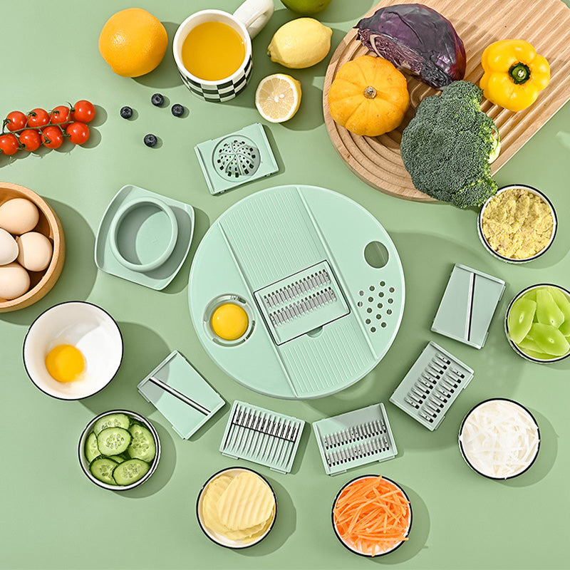 9-in-1 Salatschleuder & Gemüseschneider – große Kapazität, vielseitig & platzsparend – ideal für Salate, Obst & Gemüse🥗🔪