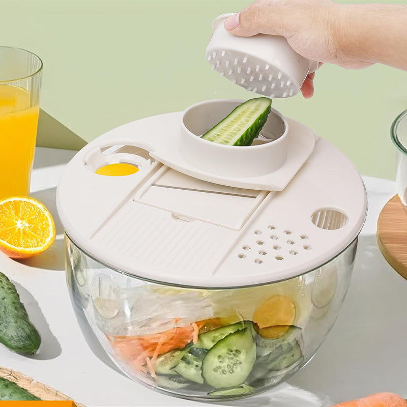 9-in-1 Salatschleuder & Gemüseschneider – große Kapazität, vielseitig & platzsparend – ideal für Salate, Obst & Gemüse🥗🔪