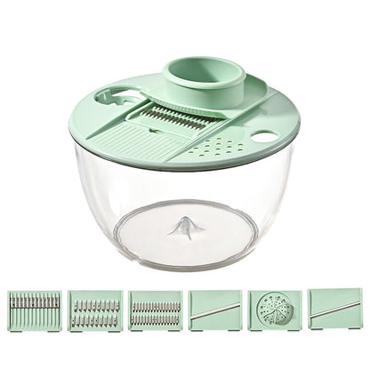 9-in-1 Salatschleuder & Gemüseschneider – große Kapazität, vielseitig & platzsparend – ideal für Salate, Obst & Gemüse🥗🔪