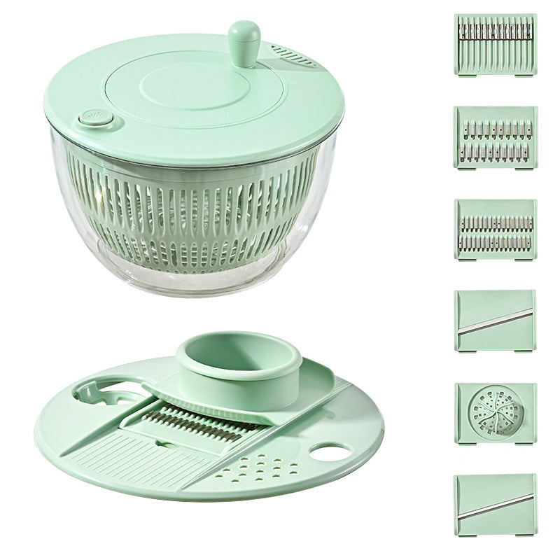 9-in-1 Salatschleuder & Gemüseschneider – große Kapazität, vielseitig & platzsparend – ideal für Salate, Obst & Gemüse🥗🔪