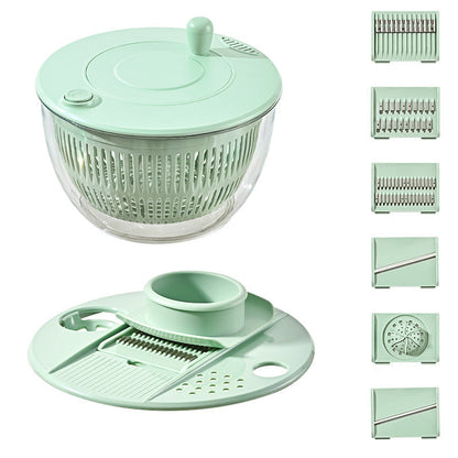 9-in-1 Salatschleuder & Gemüseschneider – große Kapazität, vielseitig & platzsparend – ideal für Salate, Obst & Gemüse🥗🔪