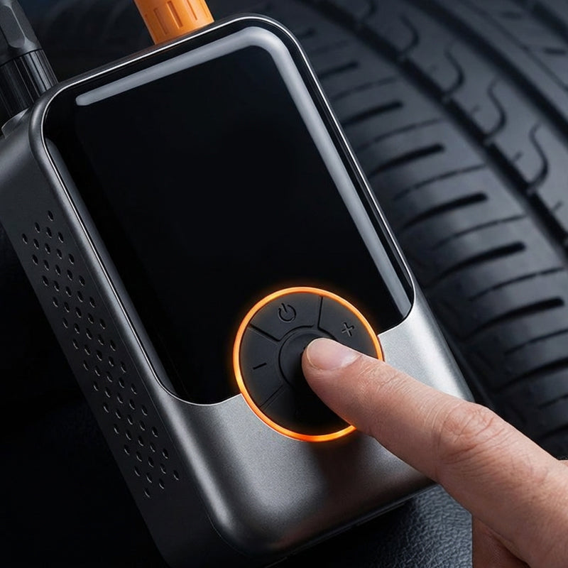 ⚡ 50 % Rabatt – Kabelloser Hochdruck-Reifenfüller – Dual-Display, automatische Abschaltung & tragbar – für Auto, Motorrad, Fahrrad & Bälle 🚗