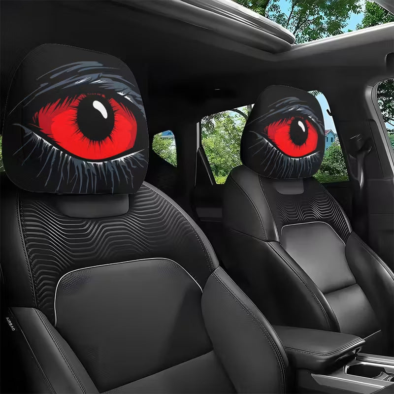 ⏳Limitiertes 50 % Rabatt⏰Gruselige Kopfstützenhülle mit rotem Auge👁️‍🗨️🚗