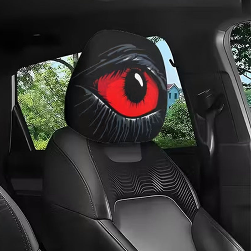 ⏳Limitiertes 50 % Rabatt⏰Gruselige Kopfstützenhülle mit rotem Auge👁️‍🗨️🚗