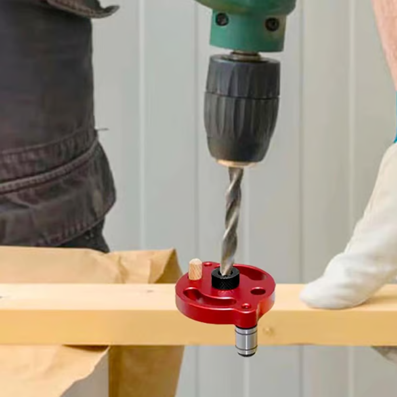 Selbstzentrierender Dübelbohrschablone-Kit für die Holzbearbeitung
