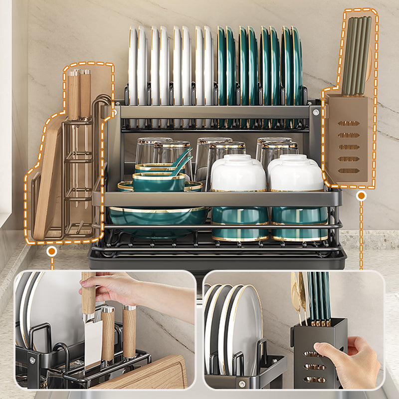 🔥Jetzt 50 % Rabatt！🧺Zweistöckiger Abtropfständer für die Küche