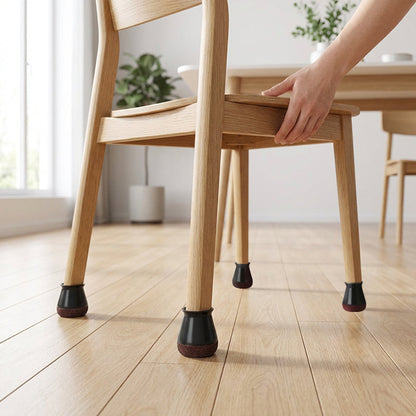 🪑 50% RABATT! 🐾 4 Stück Silikon-Stuhlbeinschoner mit Filzpolstern – Schützt Böden, Rutschfest & Geräuschlos 🏠