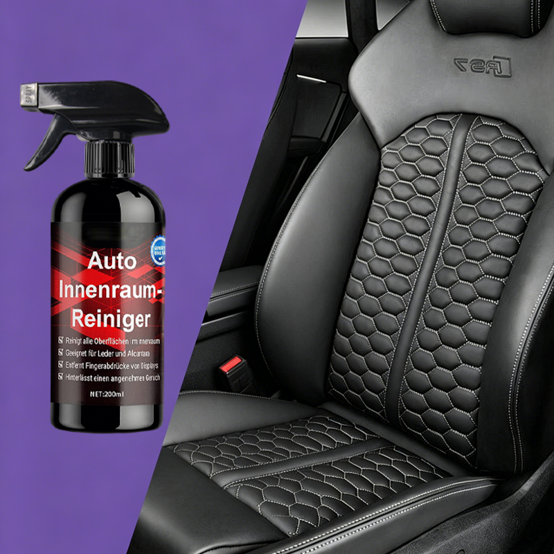 Universeller Innenraumreiniger für Autos – Spray für Polster, Kunststoff & Leder – entfernt Schmutz & Flecken – ideal für die regelmäßige Fahrzeugpflege