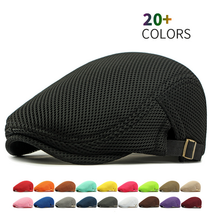 🧢 JETZT 50% RABATT! 🌿 Atmungsaktive Schiebermütze mit verstellbarem Riemen – Netzstoff, klassischer Ivy-Stil & integriertes Schweißband – ganztäglicher Komfort ✨