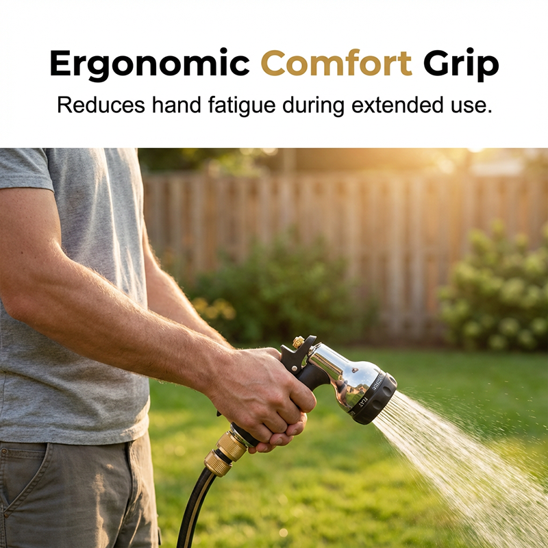 🌿 Hochleistungs-Metall-Gartenschlauch-Düse – rostfrei, mehrstufiger Wasserstrahl, perfekt für Gartenreinigung & Bewässerung 🌊
