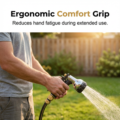 🌿 Hochleistungs-Metall-Gartenschlauch-Düse – rostfrei, mehrstufiger Wasserstrahl, perfekt für Gartenreinigung & Bewässerung 🌊
