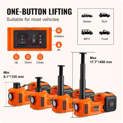 🔥 40% RABATT! 🚗 12V Elektrischer Hydraulik-Wagenheber für Autos
